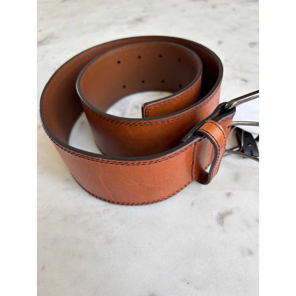 Nordstrom Leather Belt‎ Classic Buckle Dress Casual Brown Belt Size M